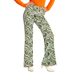 groovy 70's dames broek, golven s/m