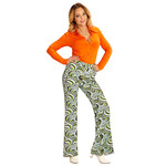 groovy 70's dames broek, golven s/m