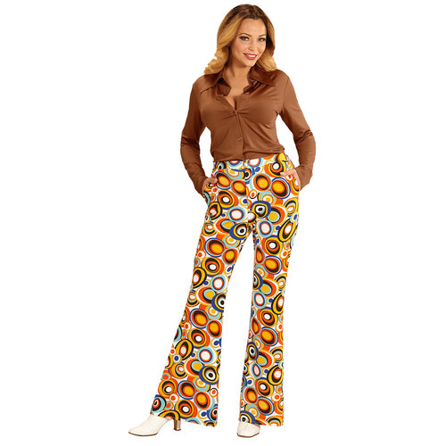 groovy 70's dames broek, luchtbellen s/m