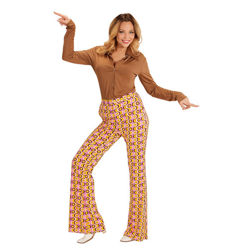 groovy 70's dames broek, lp's s/m