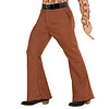 groovy 70's heren broek, bruin s/m