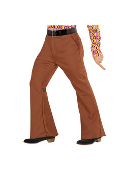 groovy 70's heren broek, bruin s/m