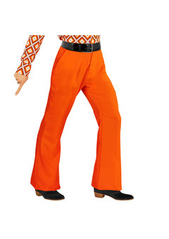 groovy 70's heren broek, oranje s/m