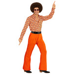 groovy 70's heren broek, oranje s/m