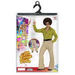 groovy 70's heren broek, beige s/m