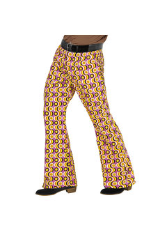 groovy 70's heren broek, lp's s/m