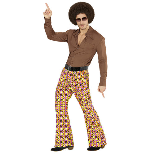 groovy 70's heren broek, lp's s/m