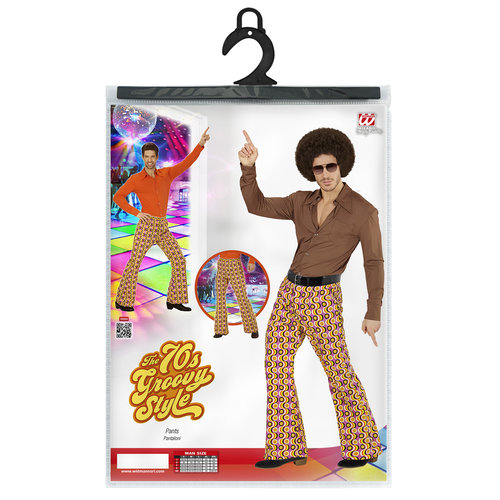 groovy 70's heren broek, lp's s/m