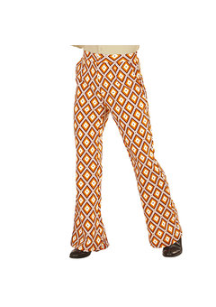 groovy 70's heren broek, ruit s/m