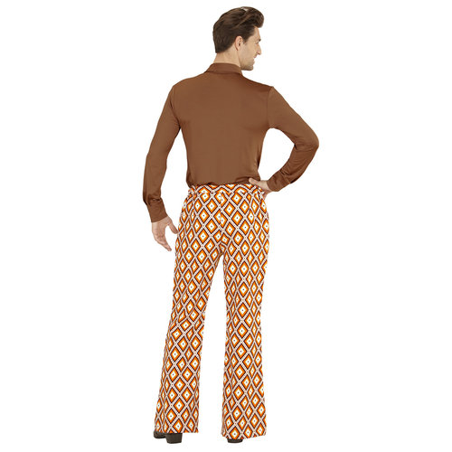 groovy 70's heren broek, ruit s/m