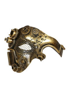 halfgezichtmasker steampunk, koper