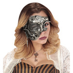halfgezichtmasker steampunk, zilver