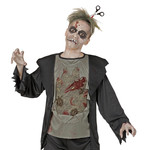 bloederige schaar in hoofd