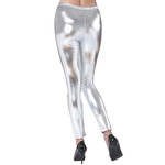 zilveren legging s/m