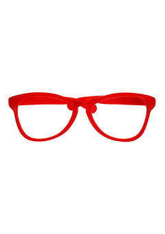 grote clownsbril, rood