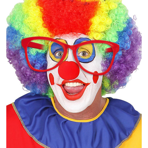 grote clownsbril, rood