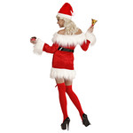 miss santa fluweel/plushe (kostuum + riem) maat s