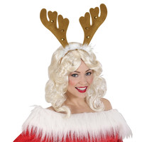 hoofdband rendier met belletjes en marabou