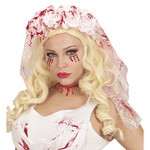 bruidsluier met rozen, bebloed