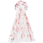 bruidsluier met rozen, bebloed