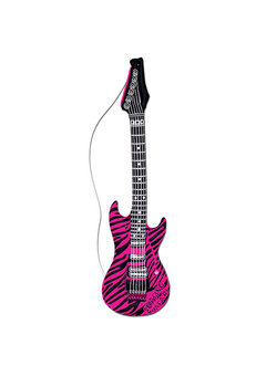 opblaasbare gitaar zebra rose, 105cm