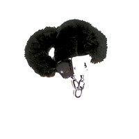 pluche handboeien, zwart