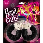 pluche handboeien, zwart