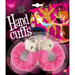 pluche handboeien, rose