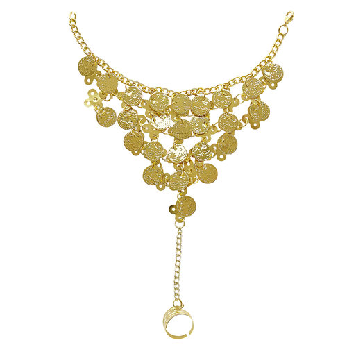 vinger pols armband met muntjes