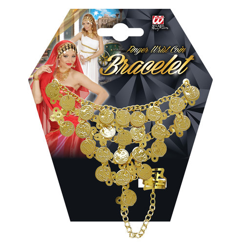 vinger pols armband met muntjes