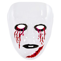 pvc masker, bloedende ogen