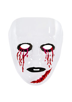 pvc masker, bloedende ogen