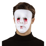 pvc masker, bloedende ogen en mond