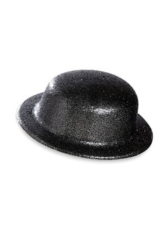glitter bolhoed, zwart