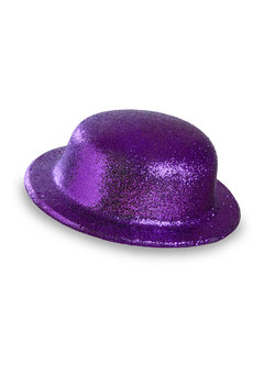 glitter bolhoed, paars