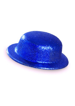 glitter bolhoed, blauw
