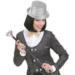 glitter hoge hoed, zilver