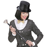 glitter hoge hoed, zwart