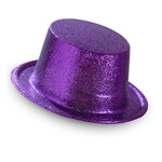 glitter hoge hoed, paars
