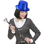 glitter hoge hoed, blauw