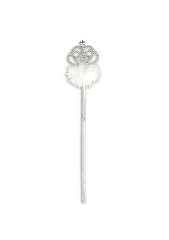 feeenstaf met marabou, wit