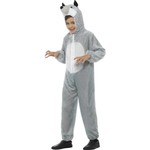 Wolven pak voor kinderen grijs