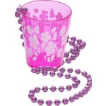 Mooi shot glas in roze met print