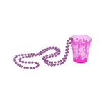 Mooi shot glas in roze met print