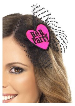 Haarclip Hen party zwart roze
