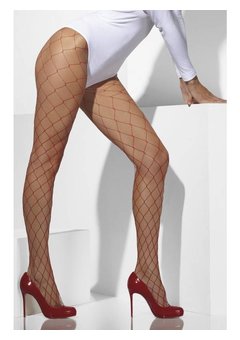 Visnet panty rood grof dames