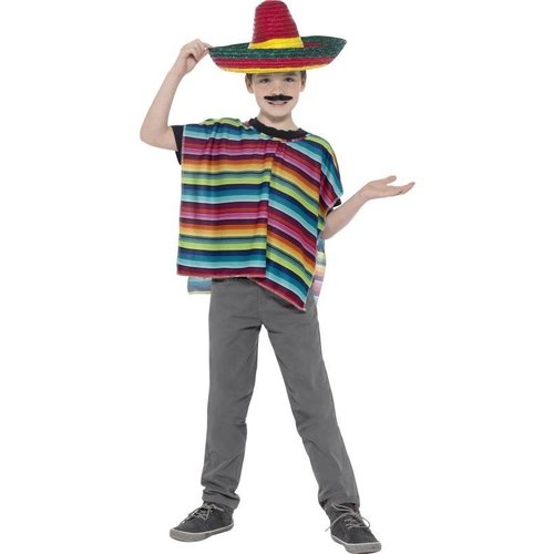 Mexicaanse poncho met sombrero