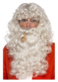 Kerstman baard met bril