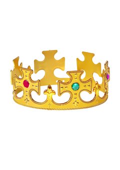 kroon koning met stenen, goud