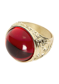 gouden ring met rode steen